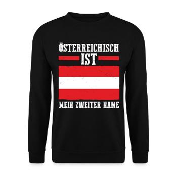 Austrians Austria - Unisex Sweatshirt - black - Front - Alina (178cm) & Michal (187cm)