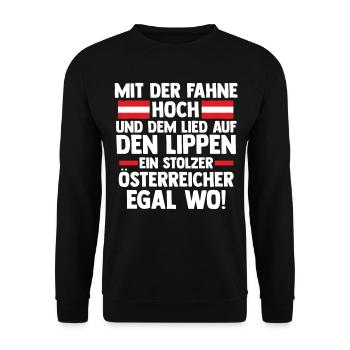 Austrians Austria - Unisex Sweatshirt - black - Front - Alina (178cm) & Michal (187cm)