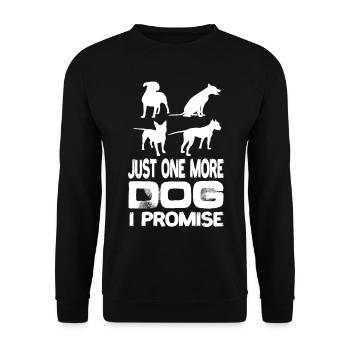Juste un chien de plus que je promets aux chiens Chien de compagnie - Sweat-shirt Unisexe - noir - Devant - Alina (178cm) & Michal (187cm)