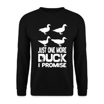 Just One More Duck I Promise Duck Animals Ducks - Unisex Sweatshirt - black - Front - Alina (178cm) & Michal (187cm)