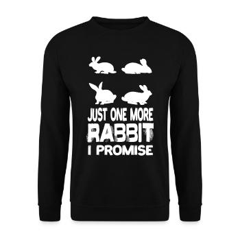 Just One More Rabbit I Promise Rabbit Rabbit Breeding - Unisex Sweatshirt - black - Front - Alina (178cm) & Michal (187cm)