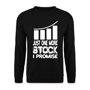 Juste une action de plus que je promets Actifs boursiers - Sweat-shirt Unisexe - noir - Devant - Alina (178cm) & Michal (187cm)