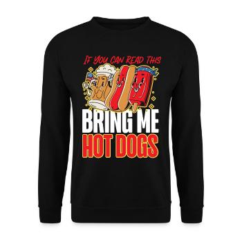 Hot Dog Adulte Si vous pouvez lire ceci - Sweat-shirt Unisexe - noir - Devant - Alina (178cm) & Michal (187cm)