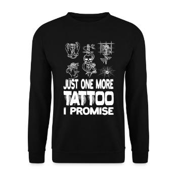 Juste un tatouage de plus, je promets des tatouages tatouage - Sweat-shirt Unisexe - noir - Devant - Alina (178cm) & Michal (187cm)