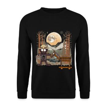 Wild West Rider Horse Cowboy Western Rider - Unisex Sweatshirt - black - Front - Alina (178cm) & Michal (187cm)