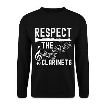 Clarinet Wind Instrument Clarinet player - Unisex Sweatshirt - black - Front - Alina (178cm) & Michal (187cm)
