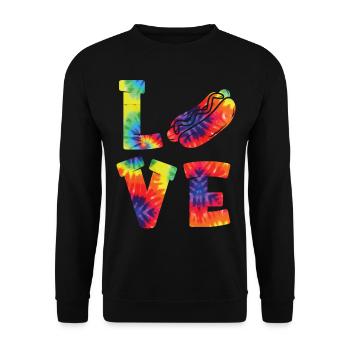 Hot Dog Adulte Tie Dye des années 80 des années 90 - Sweat-shirt Unisexe - noir - Devant - Alina (178cm) & Michal (187cm)