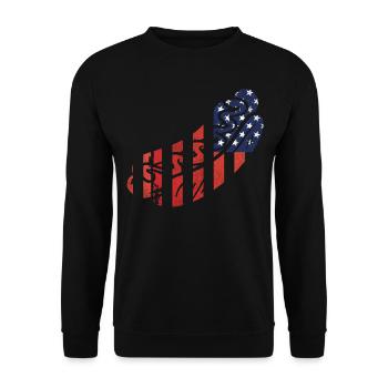 Hot-dog Adulte Drapeau américain - Sweat-shirt Unisexe - noir - Devant - Alina (178cm) & Michal (187cm)