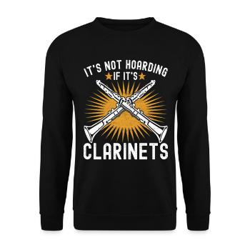 Clarinet Wind Instrument Clarinet player - Unisex Sweatshirt - black - Front - Alina (178cm) & Michal (187cm)