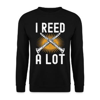Clarinet Wind Instrument Clarinet player - Unisex Sweatshirt - black - Front - Alina (178cm) & Michal (187cm)