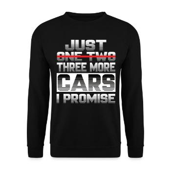 Just One More Cars I Promise Tuning Auto Kfz - Unisex Sweatshirt - black - Front - Alina (178cm) & Michal (187cm)