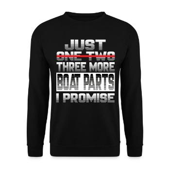 Just One More Boat Parts I Promise Boat Captain - Unisex Sweatshirt - black - Front - Alina (178cm) & Michal (187cm)