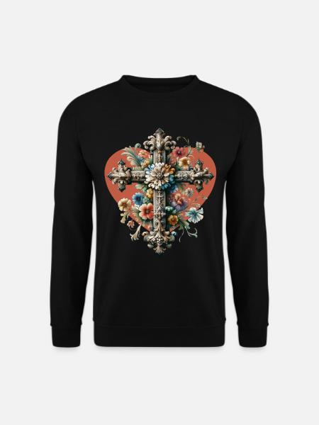Kreuz Kruzifix Halloween Kreuz Kreuze - Unisex Pullover - Schwarz