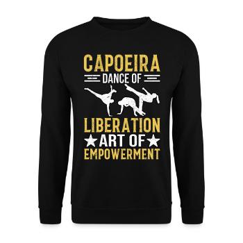 Capoeira, Tanz der Befreiung, Kunst der Ermächtigung - Unisex Pullover - Schwarz - Vorne - Alina (178cm) & Michal (187cm)