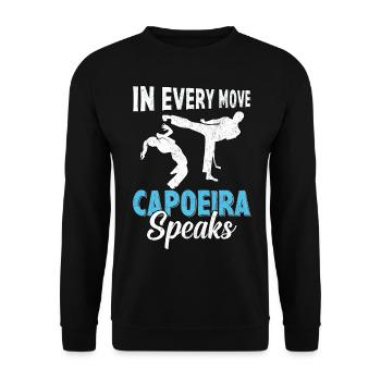 In every move capoeira speaks - Unisex Sweatshirt - black - Front - Alina (178cm) & Michal (187cm)