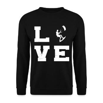 Men's Kitesurfer Kitesurf Women's Kiting Kitesurfing - Unisex Sweatshirt - black - Front - Alina (178cm) & Michal (187cm)