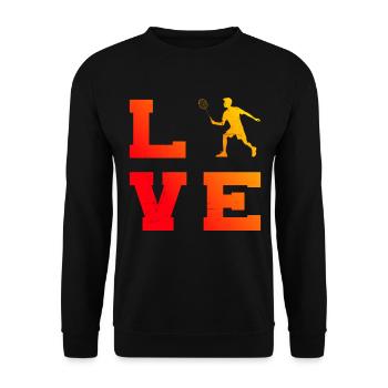 Joueurs de badminton hommes Squash Badminton Badminton - Sweat-shirt Unisexe - noir - Devant - Alina (178cm) & Michal (187cm)