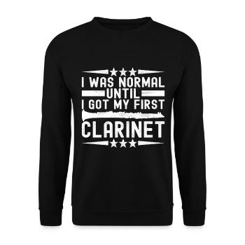 Clarinet Wind Instrument Clarinet player - Unisex Sweatshirt - black - Front - Alina (178cm) & Michal (187cm)