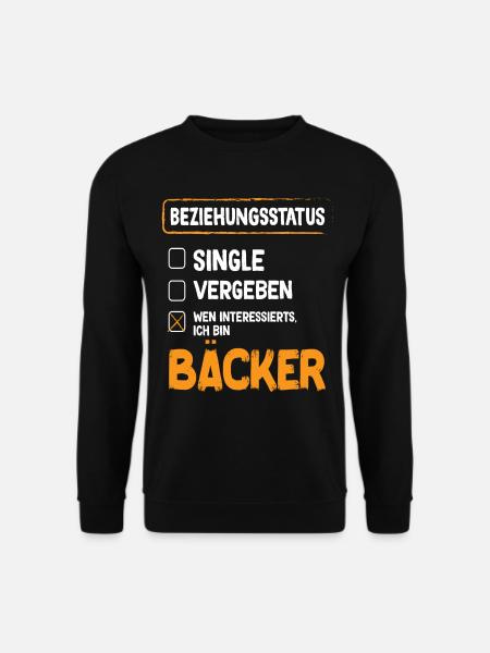 Bäcker Beziehungsstatus Back Backwaren Backen - Unisex Pullover - Schwarz