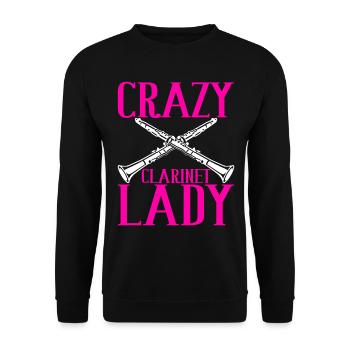 Clarinet Wind Instrument Clarinet player - Unisex Sweatshirt - black - Front - Alina (178cm) & Michal (187cm)