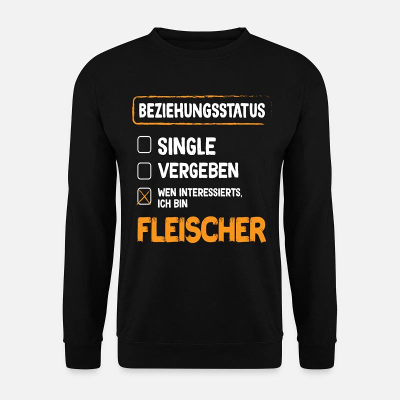 Fleischer Beziehungsstatus Fleischer Metzger - Unisex Pullover - Schwarz