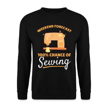 Prévision week-end 100% chance de Couture - Couture - Sweat-shirt Unisexe - noir - Devant - Alina (178cm) & Michal (187cm)