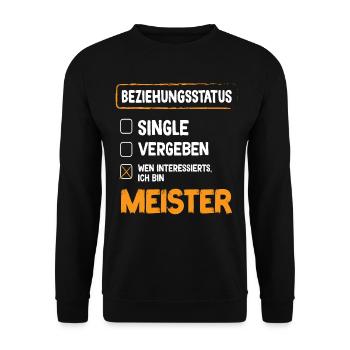 Statut de la relation maîtresse Maître métier - Sweat-shirt Unisexe - noir - Devant - Alina (178cm) & Michal (187cm)