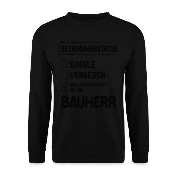Builder Relationship Status Builder Builder House Construction - Unisex Sweatshirt - black - Front - Alina (178cm) & Michal (187cm)