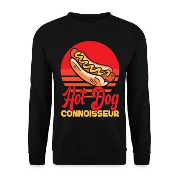 Hot Dog Adult Retro Hot Dog - Unisex Sweatshirt - black - Front - Alina (178cm) & Michal (187cm)