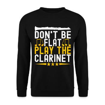 Clarinet Wind Instrument Clarinet player - Unisex Sweatshirt - black - Front - Alina (178cm) & Michal (187cm)