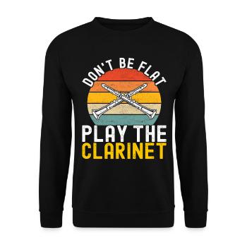 Clarinet Wind Instrument Clarinet player - Unisex Sweatshirt - black - Front - Alina (178cm) & Michal (187cm)