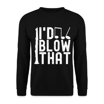 Klarinette Blasinstrument Klarinettenspieler - Unisex Pullover - Schwarz - Vorne - Alina (178cm) & Michal (187cm)