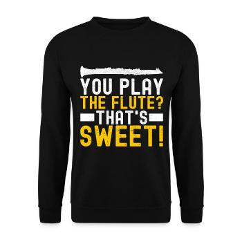 Clarinet Wind Instrument Clarinet player - Unisex Sweatshirt - black - Front - Alina (178cm) & Michal (187cm)