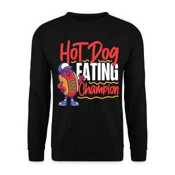 Hot-dog Adulte Manger des hot-dogs - Sweat-shirt Unisexe - noir - Devant - Alina (178cm) & Michal (187cm)