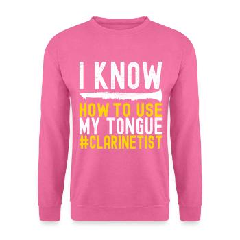Clarinette Instrument à vent Clarinet - Sweat-shirt Unisexe - rose - Devant