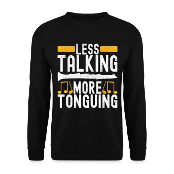 Clarinet Wind Instrument Clarinet player - Unisex Sweatshirt - black - Front - Alina (178cm) & Michal (187cm)