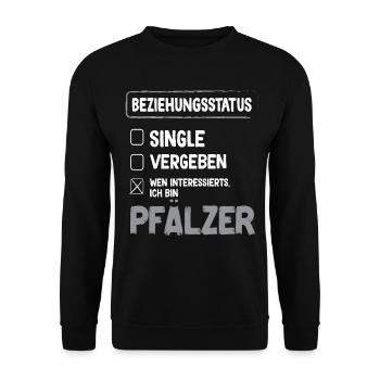 Palatinate Relationship Status Palatinate Palatinate Wine Festival - Unisex Sweatshirt - black - Front - Alina (178cm) & Michal (187cm)