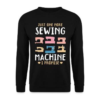 Juste une machine à coudre de plus, je vous le promets - Funny Sew - Sweat-shirt Unisexe - noir - Devant - Alina (178cm) & Michal (187cm)