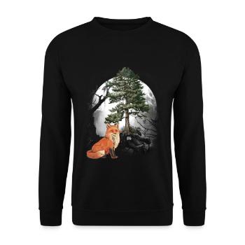 Renards, renards, habitants de la forêt, animaux de la forêt - Sweat-shirt Unisexe - noir - Devant - Alina (178cm) & Michal (187cm)