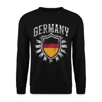 Germany German German GER Almanya Alemania - Unisex Sweatshirt - black - Front - Alina (178cm) & Michal (187cm)