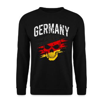 Germany German German GER Almanya Alemania - Unisex Sweatshirt - black - Front - Alina (178cm) & Michal (187cm)