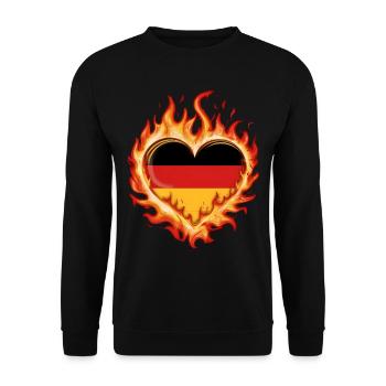 Germany German German GER Almanya Alemania - Unisex Sweatshirt - black - Front - Alina (178cm) & Michal (187cm)