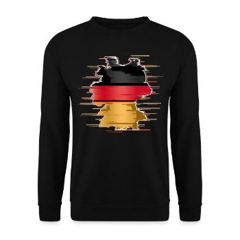 Allemagne Allemagne Allemand GER Almanya Alemania - Sweat-shirt Unisexe - noir - Devant - Alina (178cm) & Michal (187cm)