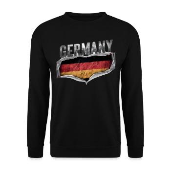 Allemagne Allemagne Allemand GER Almanya Alemania - Sweat-shirt Unisexe - noir - Devant - Alina (178cm) & Michal (187cm)