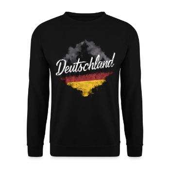 Allemagne Allemagne Allemand GER Almanya Alemania - Sweat-shirt Unisexe - noir - Devant - Alina (178cm) & Michal (187cm)