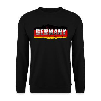 Allemagne Allemand Allemand GER Almanya Alemania - Sweat-shirt Unisexe - noir - Devant - Alina (178cm) & Michal (187cm)