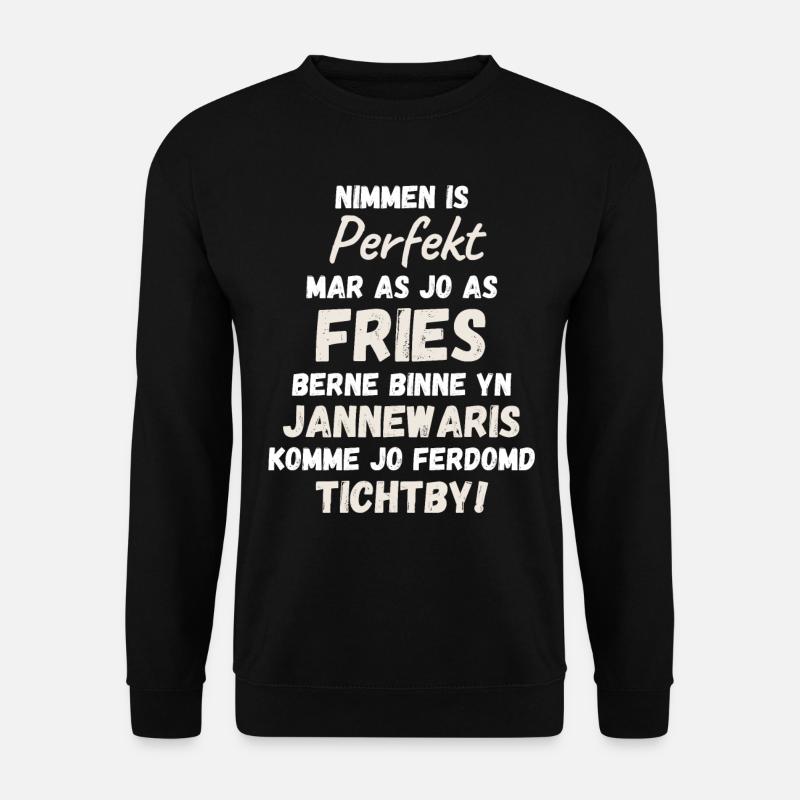 Geboren in Friesland im Januar Geburtstagsshirt - Unisex Pullover - Schwarz
