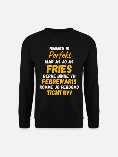 Friesisches Geburtstagsshirt-Design im Februar geboren - Unisex Pullover - Schwarz