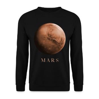 Mars Planet Astrophysics Cosmology Space - Unisex Sweatshirt - black - Front - Alina (178cm) & Michal (187cm)