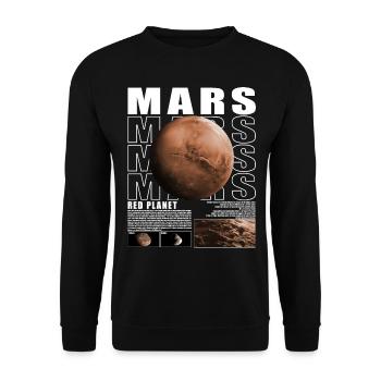 Mars Planet Space Cosmology Astronomy - Unisex Sweatshirt - black - Front - Alina (178cm) & Michal (187cm)